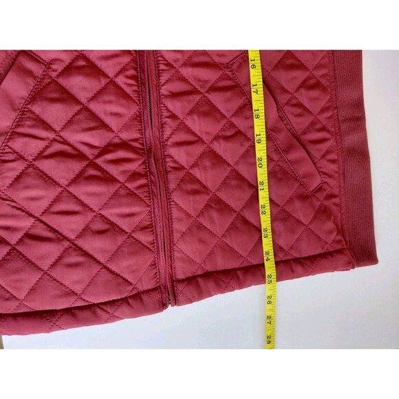 NWT Bienzoe Size L Burgundy Light-weight Quilted Full Zip Vest - Picture 9 of 9